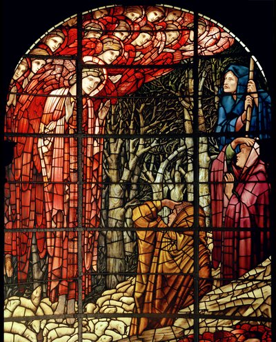 Okno Betléma, detail, The Shepherds, 1888 (vitráže) od Edward Burne Jones