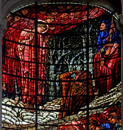Narození Páně a Zvěstování pastýřům, 1885-1897 (vitráže) od Edward Burne Jones