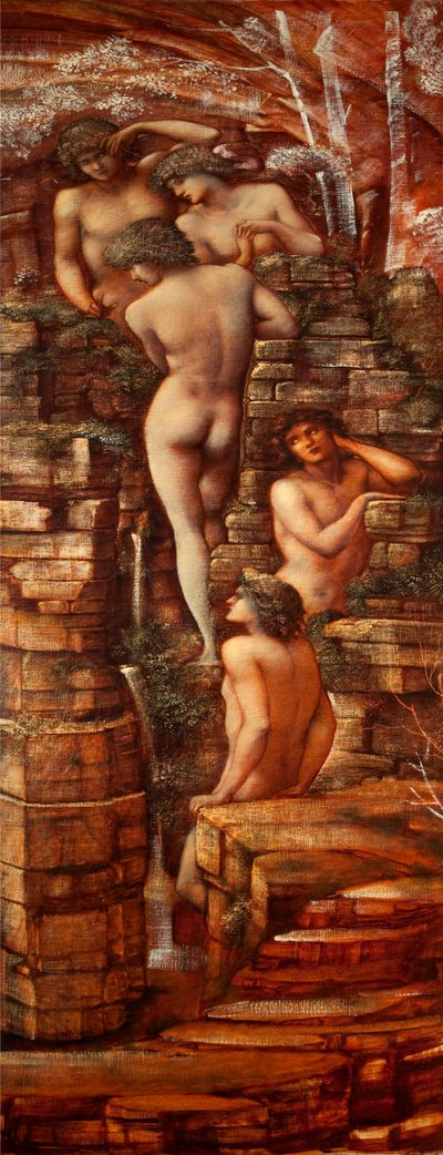 Dřevěné nymfy, 1881-85 od Edward Burne Jones