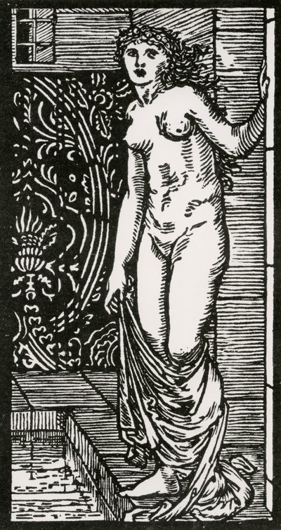 Psyche v Bathu, 1866 od Edward Coley after Burne Jones