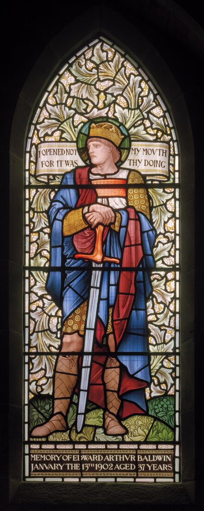 Wilden, All Saints, Morris & Co., Edward Burne-Jones, John Henry Dearle (1859-1932), King Ethelbert, 1902-1914, Louisa, Alfred, The Baldwins, ministerský předseda, metodista, Worcestershire, Arts & Crafts, od Edward Coley and Dearle Burne Jones