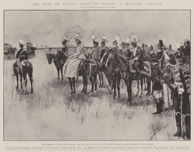 Návštěva italského krále v Berlíně, vojenská přehlídka (rytina) od Edward Cucuel