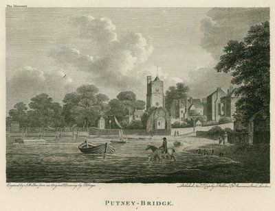 Putney Bridge, Londýn od Edward Dayes