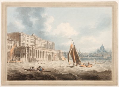 Somerset House z Temže od Edward Dayes
