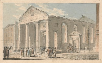 Kostel sv. Pavla, Covent Garden, po ohni od Edward Dayes