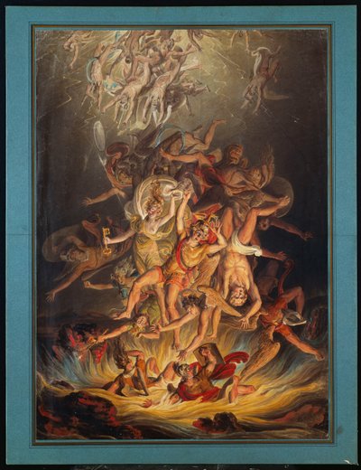 Pád andělů, 1798 od Edward Dayes