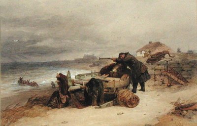 The Look Out, cca 1850 (akvarel na papíře) od Edward Duncan
