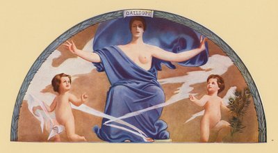 Kalliopa, múza epické poezie a výmluvnosti (barevná litografie) od Edward Emerson Simmons