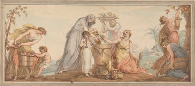 Alegorie na podzim od Edward Francis Burney