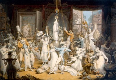 Elegantní zařízení pro mladé dámy (akvarel na papíře) od Edward Francis Burney