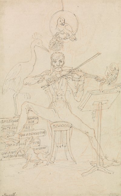 Karikatura autoportrét od Edward Francis Burney