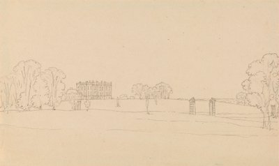 Pohled do dálky na Easton Neston, Northants od Edward Francis Burney