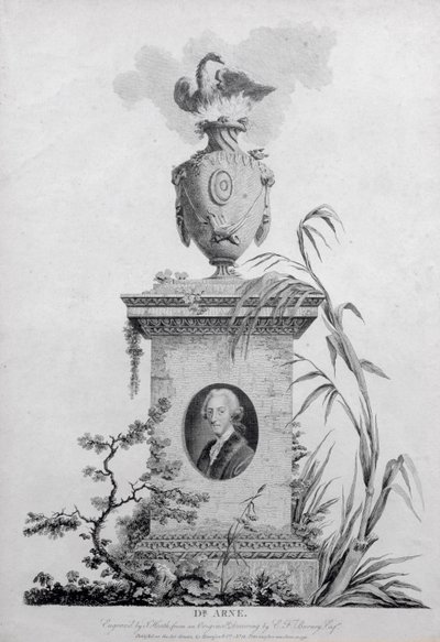 Dr Thomas Augustine Arne (1710-78), rytý James Heath (1757-1834), 1793 (viz také 84546) od Edward Francis Burney