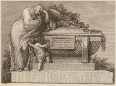 Pohřební lístek sira Joshuy Reynoldse od Edward Francis Burney