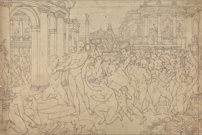 Hrubé studium pro svatého Pavla v Efezu od Edward Francis Burney