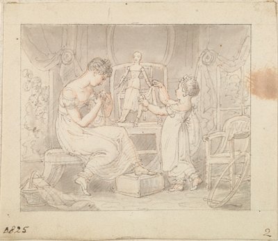 Ilustrace pro The New Doll: Šití oblečení pro panenku od Edward Francis Burney