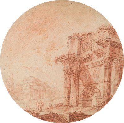 Římské ruiny od Edward Francis Burney