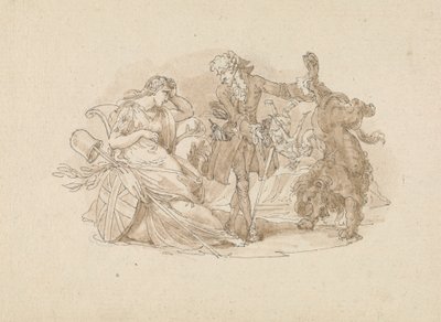 Divadelní scéna od Edward Francis Burney