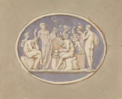Vulcan a bohové a bohyně od Edward Francis Burney