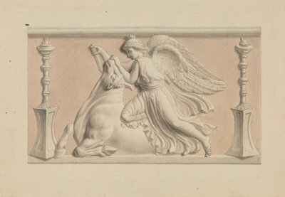 Okřídlená postava zabíjející býka od Edward Francis Burney