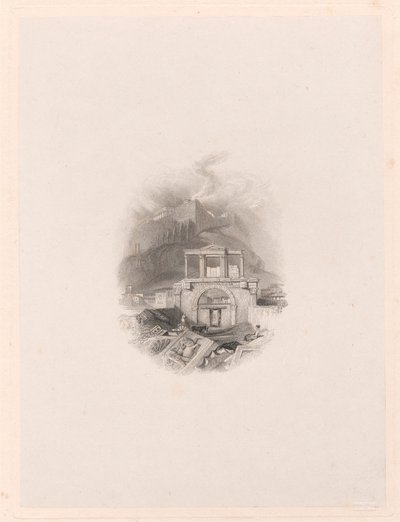 Théseova brána, Athény od Edward Francis Finden
