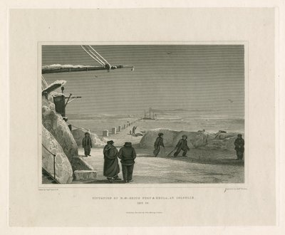 Situace lodí HM Fury a Hecla v Igloolik od Edward Francis Finden