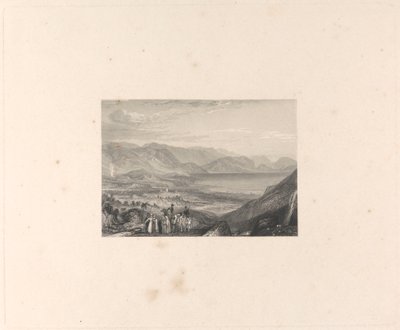 Mrtvé moře, Jericho a ústí Jordánu od Edward Francis Finden