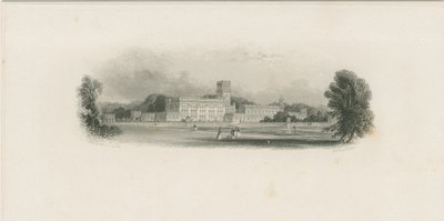 Trentham Hall: ocelorytina a [?polovina 19. století] (tisk) od Edward Francis Finden