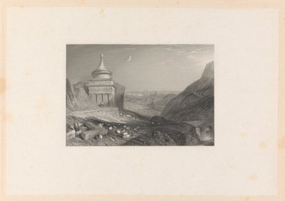 Údolí potoka Kedron od Edward Francis Finden
