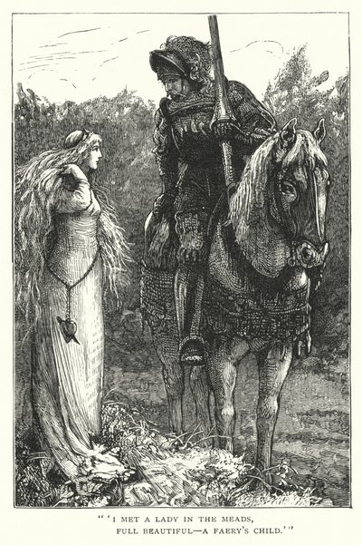 Krásná dáma bez slitování (rytina) od Edward Frederick (after) Brewtnall