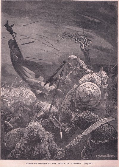 Smrt Harolda v bitvě u Hastingsu 1066 od Edward Frederick Brewtnall