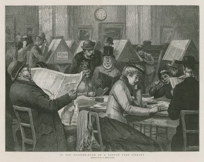 V čítárně v Londýně volné knihovny od Edward Frederick Brewtnall