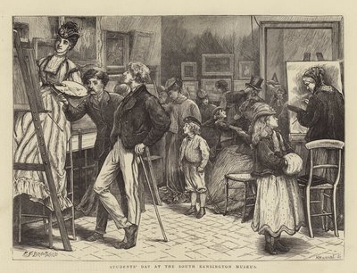 Den studentů v South Kensington Museum od Edward Frederick Brewtnall