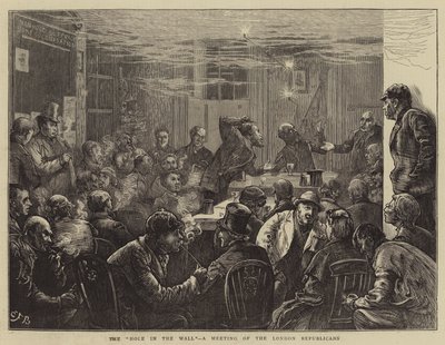 The Hole in the Wall, setkání londýnských republikánů od Edward Frederick Brewtnall