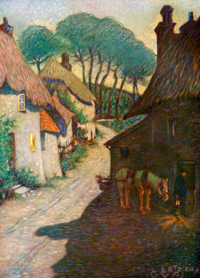 Thurlestone Village, Jižní Devon, 1924-1926 od Edward Frederick Ertz