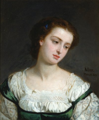 Portrét mladé ženy, 1862. od Edward Harrison May