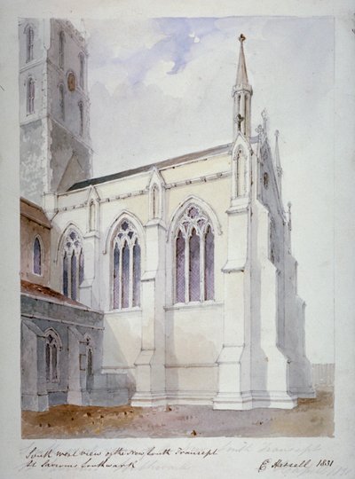 Southwark Cathedral, Londýn, 1831 od Edward Hassell