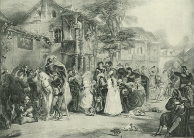 Chaucer and the Canterbury Pilgrims (hlubotisk) od Edward Henry Corbould