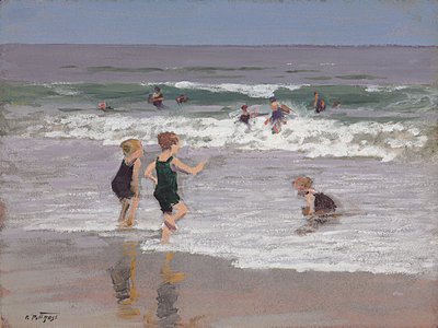 Děti si hrají v Surf od Edward Henry Potthast