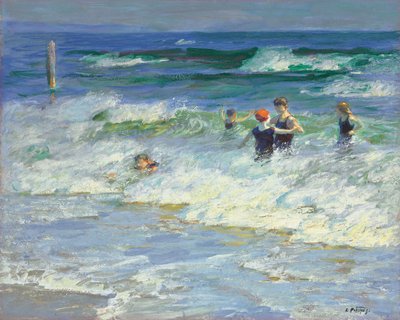 Hraní v Surfu od Edward Henry Potthast