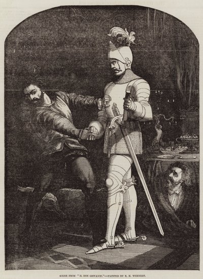 Scéna z Dona Giovanniho od Edward Henry Wehnert