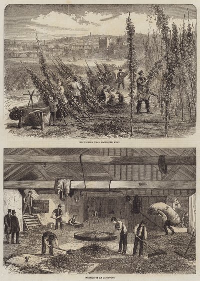 Sběr chmele v Kentu od Edward Hull