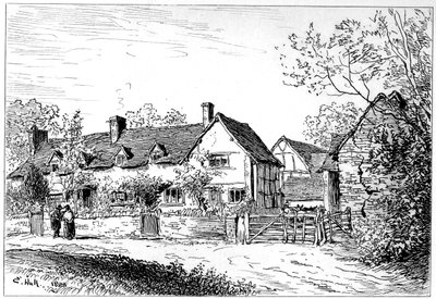 Chata Mary Ardens ve Wilmcote, Warwickshire, 1885. od Edward Hull