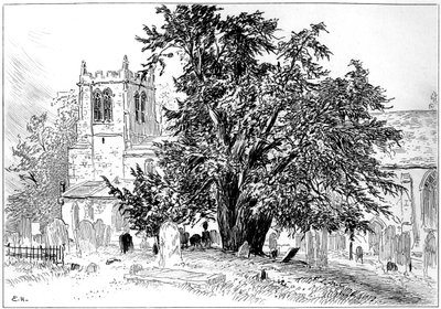 Kostel Snitterfield, Snitterfield, Warwickshire, 1885. od Edward Hull