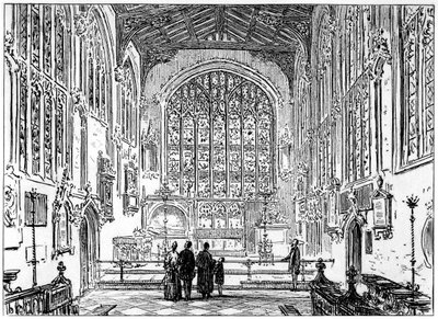 Kněžiště Stratfordského kostela, Stratford-upon-Avon, Warwickshire, 1885. od Edward Hull
