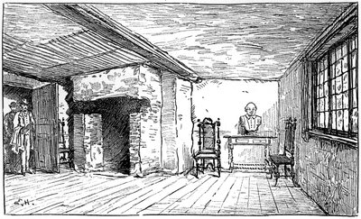 Místnost, ve které se Shakespeare narodil, Stratford-upon-Avon, Warwickshire, 1885. od Edward Hull
