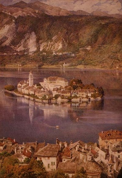 Ostrov San Giulio, jezero Orta od Edward John Poynter