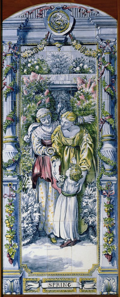 Jaro, ze série dlaždicových panelů, navržených sirem Edwardem Poynterem a vyrobených společností Minton, Campbell and Company pro holandskou kuchyni, 1867-8 (keramika) od Edward John Poynter
