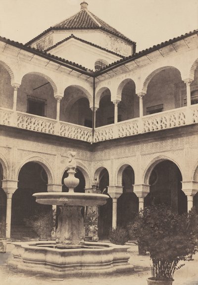 Španělsko. Sevilla, nádvoří domu vévody z Mediny Celi známého jako dům Piláta, 1853. od Edward King Tenison