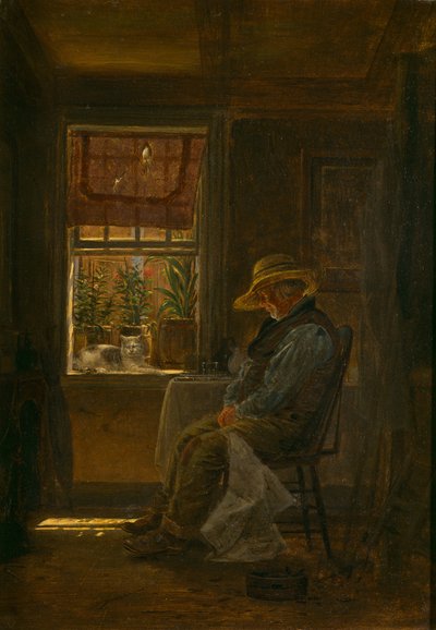 Forty Winks, cca 1880 (olej na skládací desce) od Edward Lamson Henry